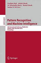 Pattern recognition and machine intelligence 5th international conference ; proceedings