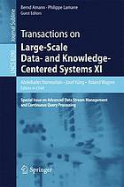 Transactions on Large-Scale Data- and Knowledge-Centered Systems XI.