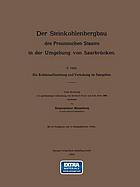 Die Kohlenaufbereitung und Verkokung im Saargebiet. Unter Benutzung der gleichnamigen Abhandlung