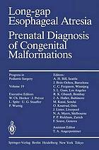 Long-gap Esophageal Atresia : Prenatal Diagnosis of Congenital Malformations