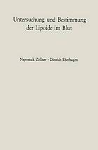 Untersuchung und Bestimmung der Lipoide im Blut