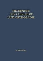 Ergebnisse der Chirurgie und Orthopädie