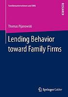Lending behavior toward family firms
