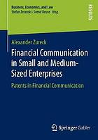Financial communication in small and medium-sized enterprises : patents in financial communication