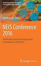 Nachhaltige Energieversorgung und Integration von Speichern NEIS Conference 2016 = Sustainable energy supply and energy storage systems