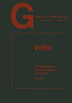 Gmelin handbook of inorganic chemistry. Index, Formula Index, 2nd Supplement, Volume 2