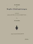 Zur Kenntnis der Kupfer-Zinklegierungen