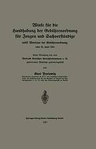 Winke für die Handhabung der Gebührenordnung für Zeugen und Sachverständige nebst Wortlaut der Gebührenordnung vom 10. Juni 1914