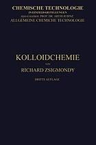 Kolloidchemie : Ein Lehrbuch