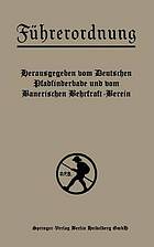 Führerordnung : Ein Hilfsbuch für Jungdeutschlands Pfadfinder- und Wehrkraftvereine.