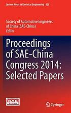 Proceedings of SAE-China Congress 2014: Selected Papers