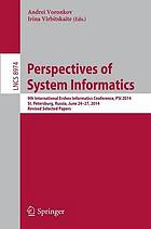 Perspectives of systems informatics revised selected papers