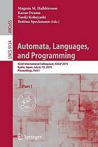 Automata, languages, and programming Pt. 1