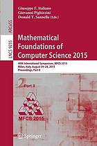 Mathematical foundations of computer science 2015 Pt. 2
