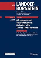 Microporous and other framework materials with Zeolite-Type structures Subvolume H. Zeolite-Type crystal structures and their chemistry : 25 new framework type codes and supplements for vols. B to G