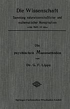 Die Psychischen Massmethoden