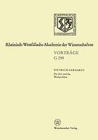 Die Zeit und das Wertproblem, dargestellt an den Übersetzungen V.A. Žukovskijs : 328. Sitzung am 15. März 1989 in Düsseldorf