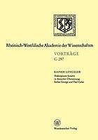 Shakespeares Sonette in deutscher Übersetzung: Stefan George und Paul Celan : 323. Sitzung am 21. September 1988 in Düsseldorf