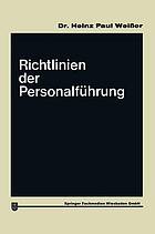 Richtlinien der Personalführung