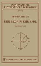 Der Begriff der Zahl in seiner logischen und historischen Entwicklung