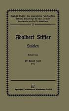 Adalbert Stifter, Studien.