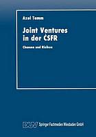 Joint-ventures in der ČSFR Chancen und Risiken