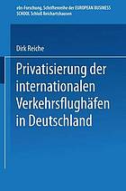 Privatisierung der internationalen Verkehrsflughäfen in Deutschland