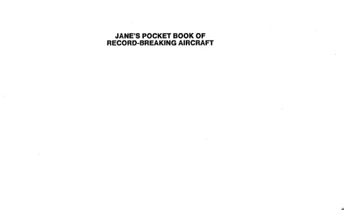 Jane's Pocket Book of Record-Breaking Aircraft