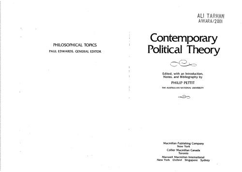 Contemporary Political Theory