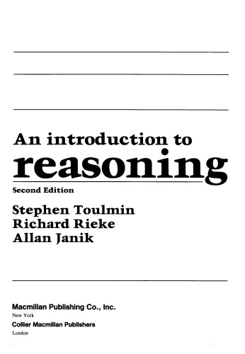 Introduction to Reasoning