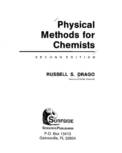 Physical Methods for Chemists