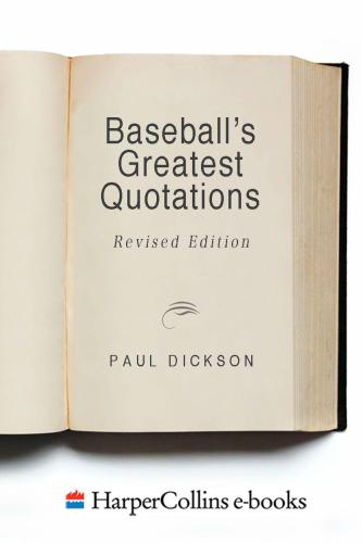 Baseball's Greatest Quotations