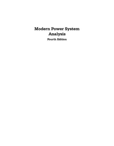 Modern power system analysis