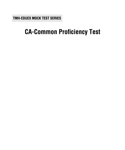 CA-Common Proficiency Test