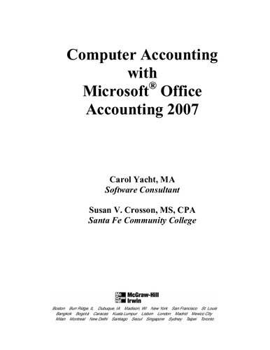 Computer Accounting with Microsoft Office Accounting 2007