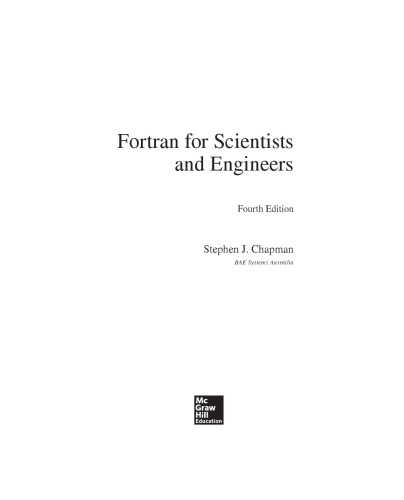 FORTRAN for Scientists &amp; Engineers