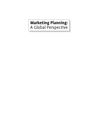 Marketing planning : a global perspective