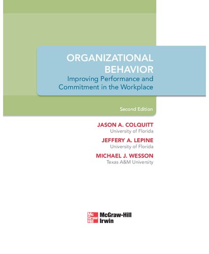 Organizational Behavior Improving Performance &amp; Commitment in the Workplace