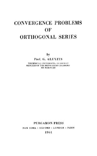 Convergence Problems of Orthogonal Series.