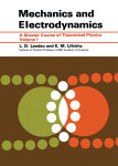 Mechanics and Electrodynamics (Shorter Course of Theoretical Physics, Vol 1)
