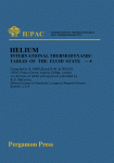 International Thermodynamic Tables Of The Fluid State, Helium 4