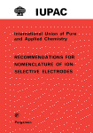Recommendations for nomenclature of ion-selective electrodes (recommendations 1975)