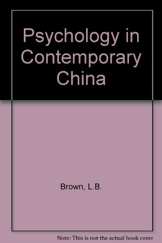 Psychology in Contemporary China