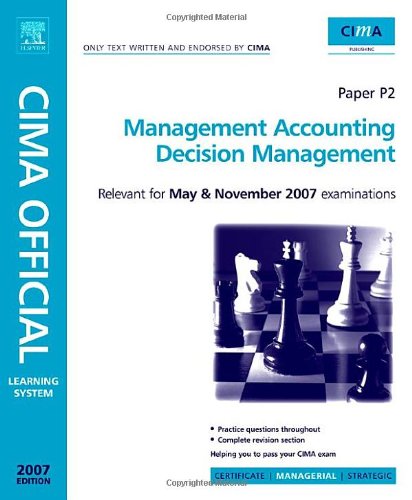 Management accounting : decision management : managerial level