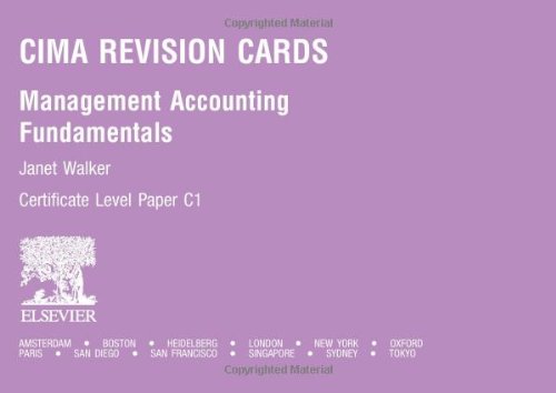 CIMA certificate level. C1, Management accounting fundamentals.