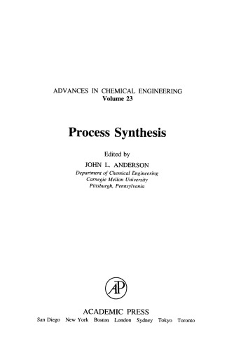 Advances in Chemical Engineering, Volume 23