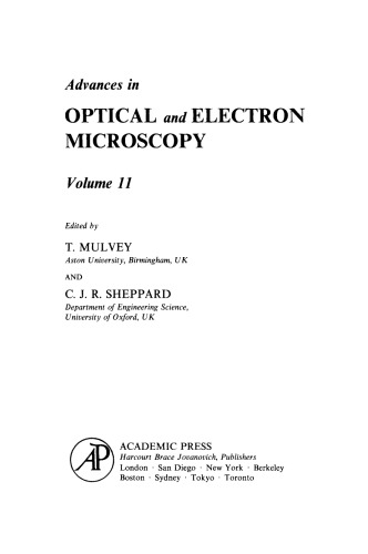 Advances In Optical And Electron Microscopy