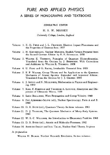 Pure and Applied Physics, Volume 13