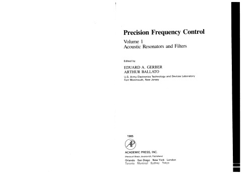 Precision Frequency Control Vol. 1