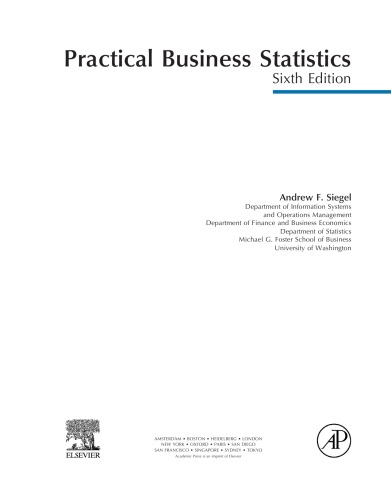 Practical Business Statistics, Student Solutions Manual (E-Only)
